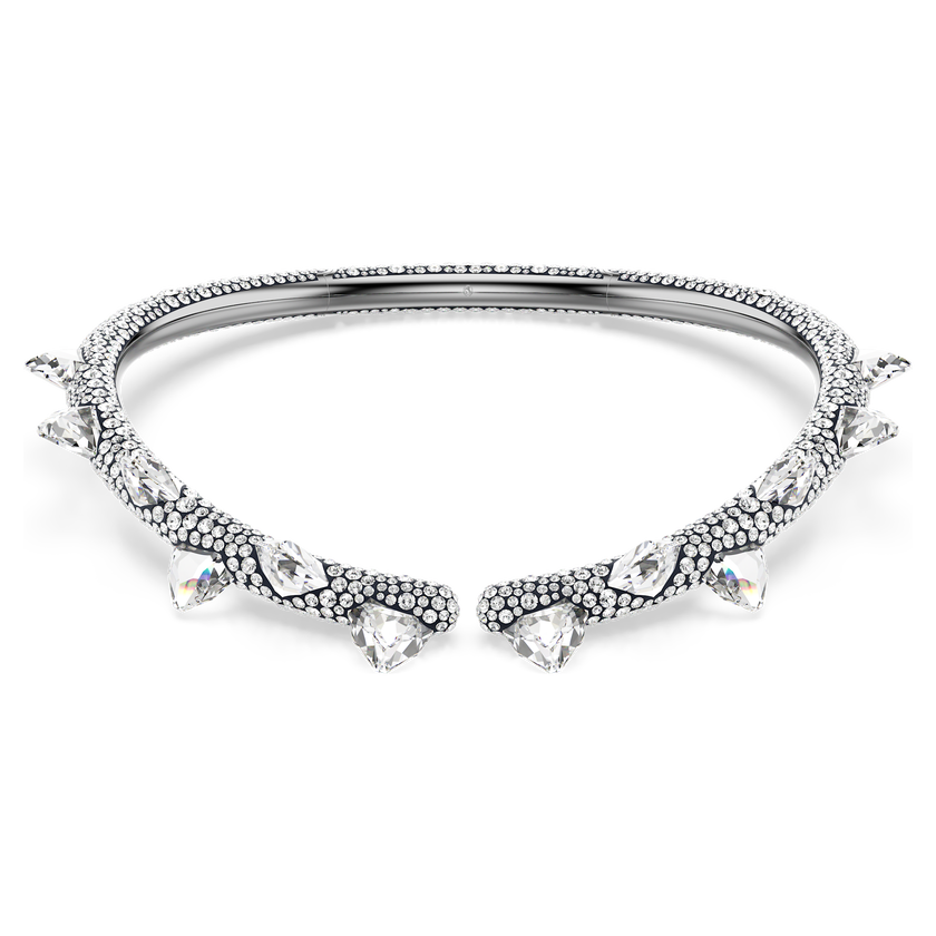 swarovski sublima choker  white  ruthenium plated