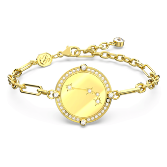 swarovski zodiac bracelet  aries  gold tone  gold tone plated