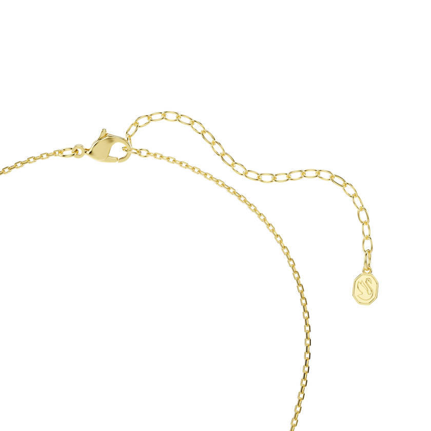 swarovski imber y pendant  mixed cuts  multicolored  18k gold finish