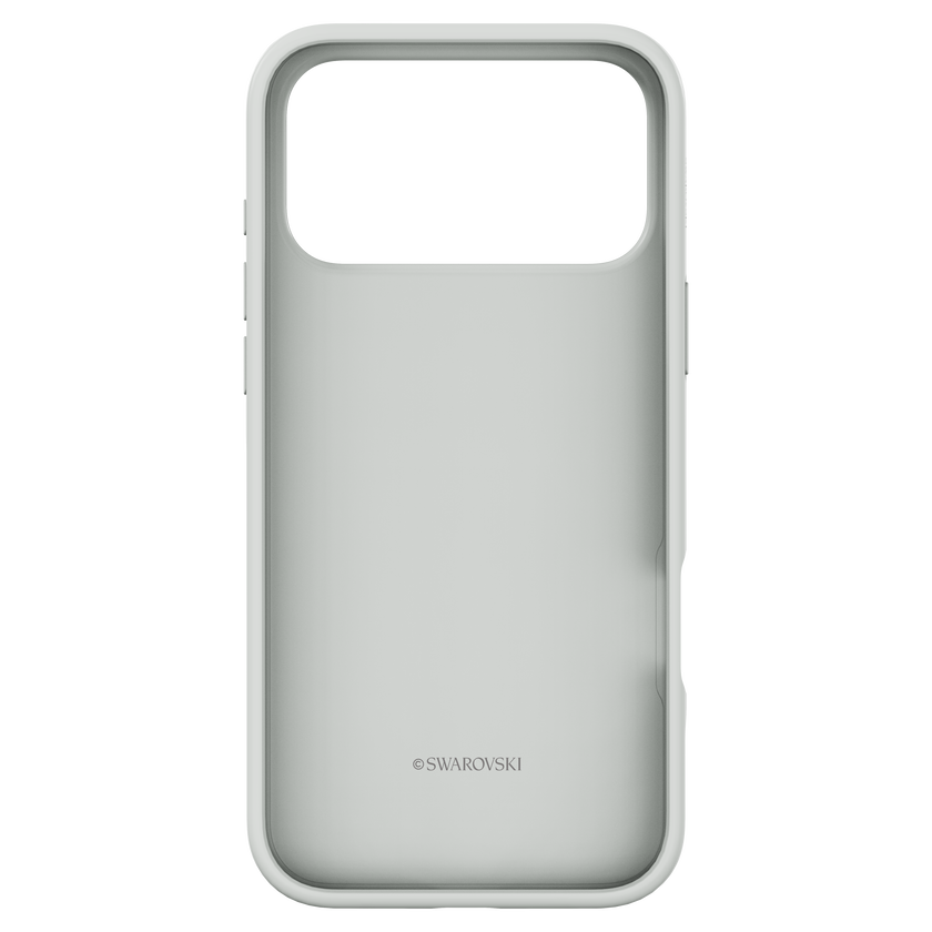 swarovski high smartphone case  iphone  17 pro max  silver tone