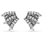swarovski sublima ear cuffs  white  ruthenium plated