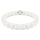 swarovski matrix bracelet  crystal pearl  white  rhodium plated