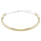 swarovski hyperbola necklace  round cut  white  mixed metal finish