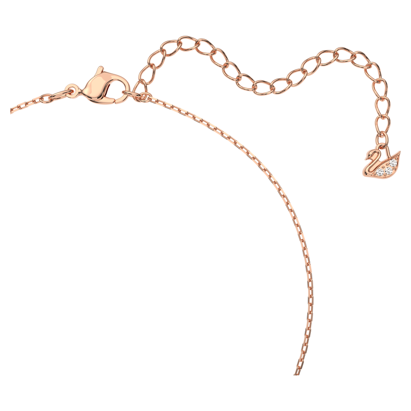 swarovski dextera necklace  intertwined circles  white  rose gold tone plated