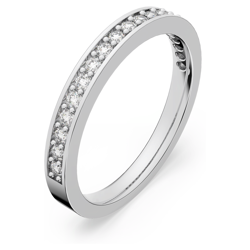 swarovski matrix ring  white  rhodium plated
