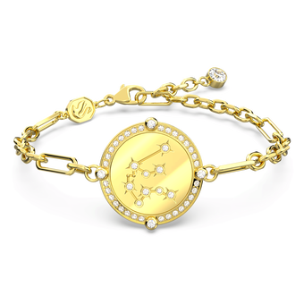 swarovski zodiac bracelet  aquarius  gold tone  gold tone plated