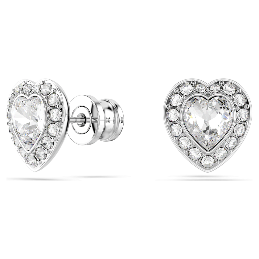 ariana grande x swarovski set  mixed cuts  heart  white  rhodium plated