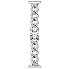 swarovski chain strap  for apple watch  40mm   41mm  silver tone  stainless steel