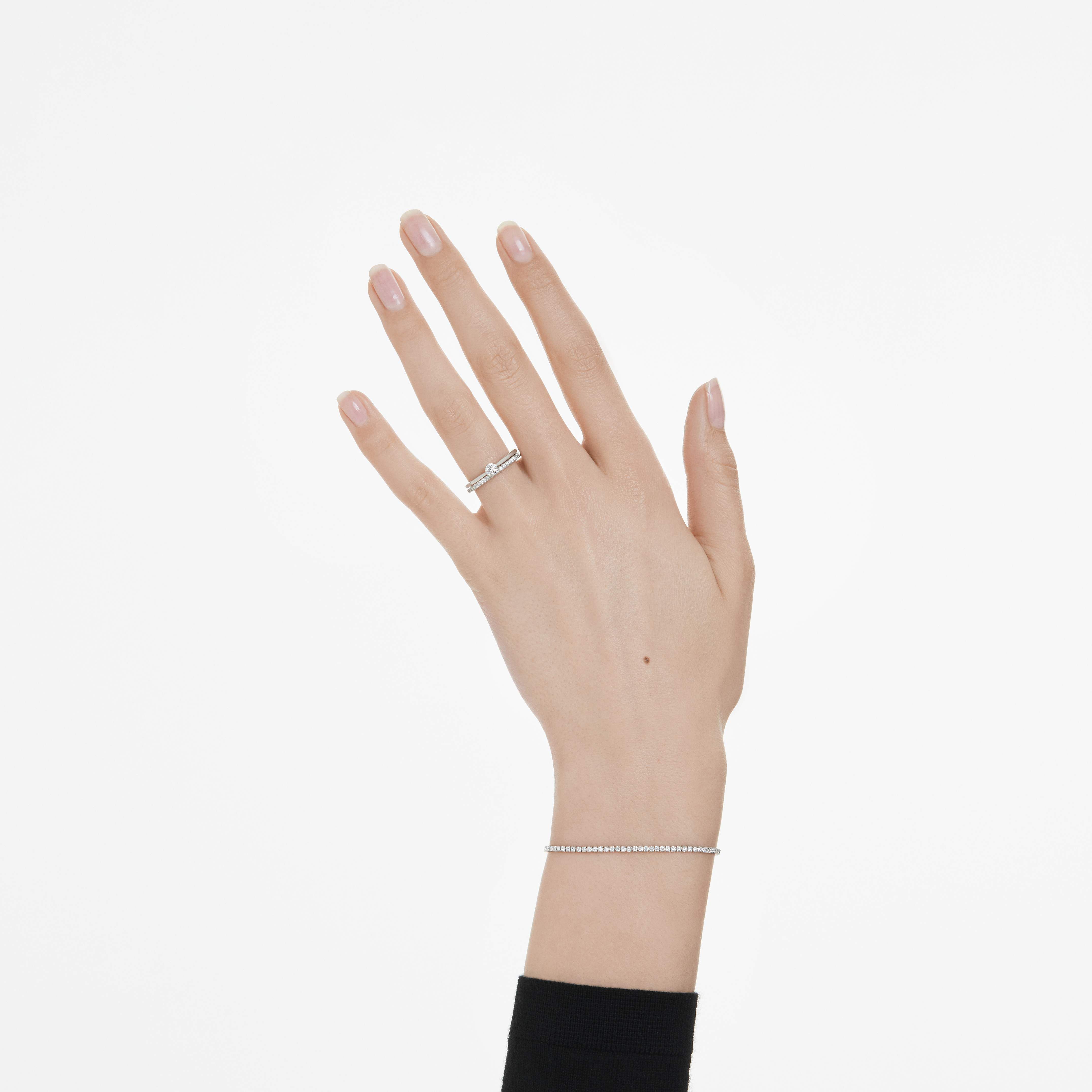 swarovski eternity solitaire ring  laboratory grown diamonds 0 25 ct tw  sterling silver