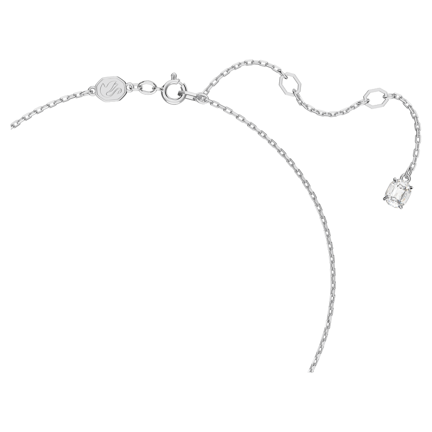 swarovski stilla pendant  round cut  white  rhodium plated