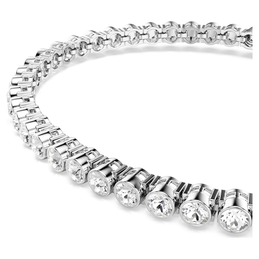 swarovski imber emily tennis bracelet  round cut  white  rhodium plated