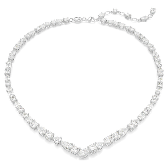 swarovski mesmera necklace  mixed cuts  white  rhodium plated