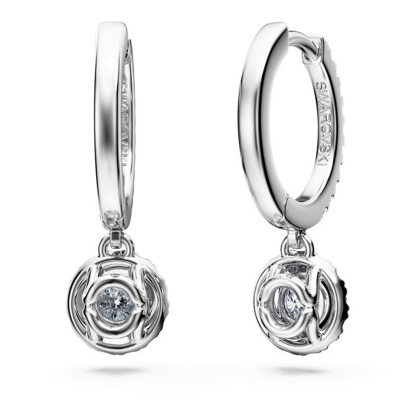 swarovski eternity drop earrings  laboratory grown diamonds 1 1 ct tw  18k white gold