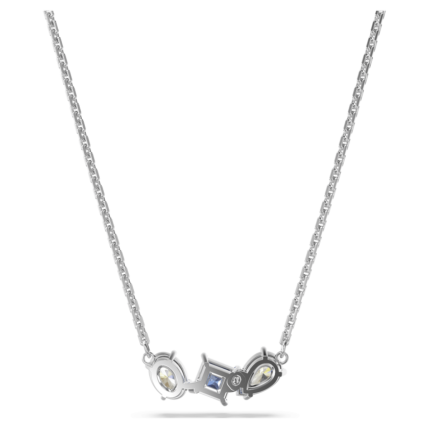 swarovski mesmera pendant  mixed cuts  blue  rhodium plated