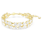 swarovski mesmera bracelet  mixed cuts  white  gold tone plated