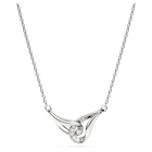 swarovski classica pendant  round cut  interlocking  white  sterling silver