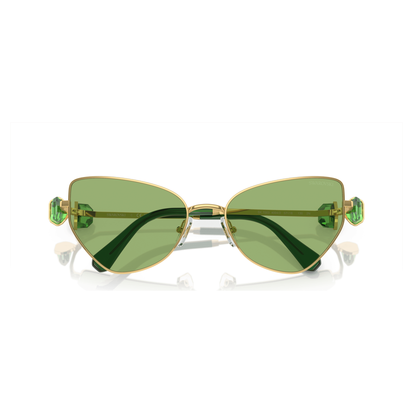swarovski sunglasses  cat eye shape  sk7003el  green