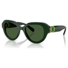 swarovski sunglasses  round shape  green