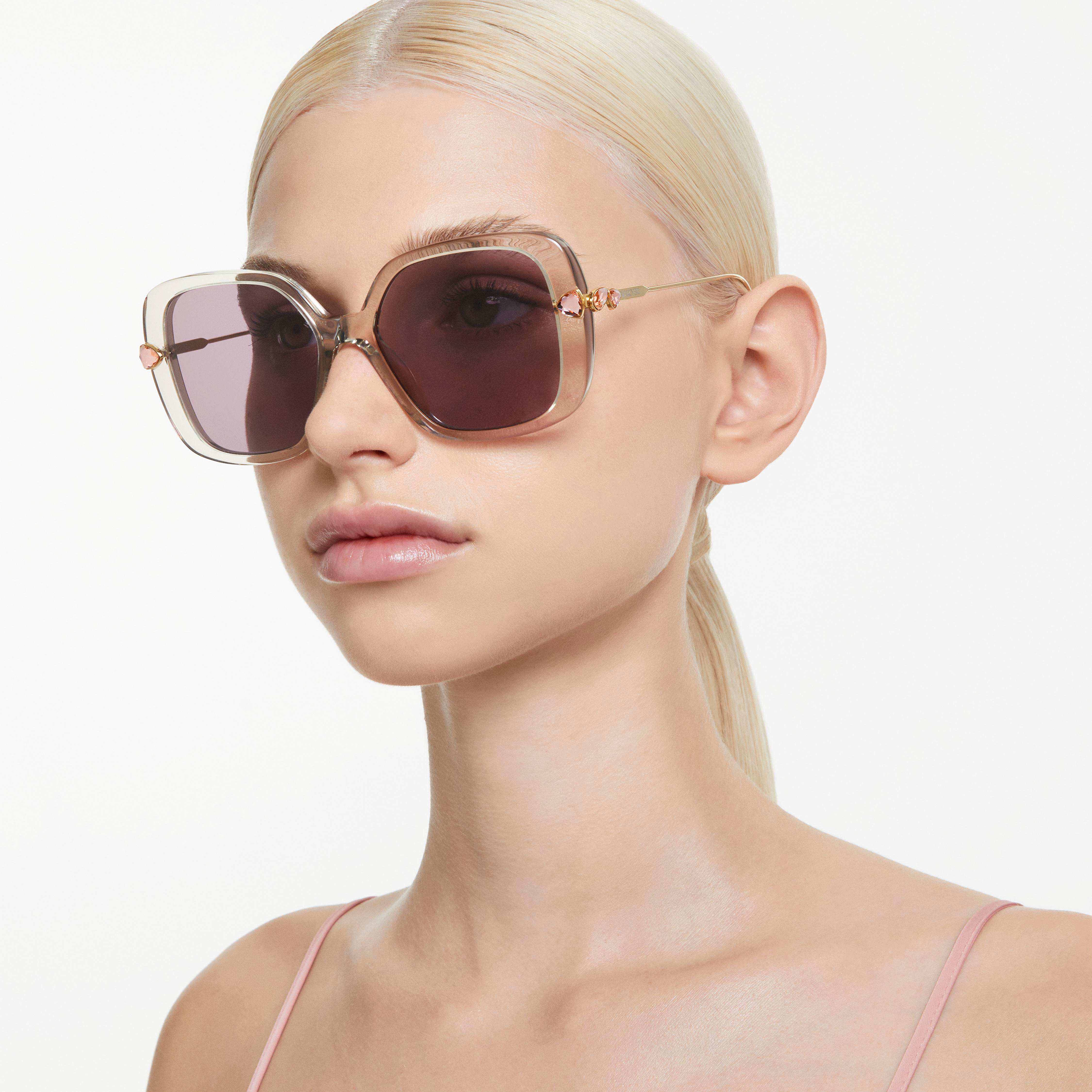 swarovski sunglasses  oversized  square shape  sk6011el  purple