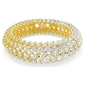 swarovski idyllia bracelet  oval cut  white  gold tone plated