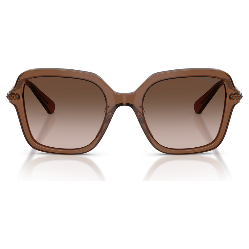 swarovski sunglasses  square shape  brown