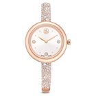 swarovski sublima bangle watch  swiss made  metal bracelet  rose gold tone  rose gold tone finish