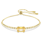 swarovski matrix tennis bracelet  mixed cuts  caramel  gold tone plated