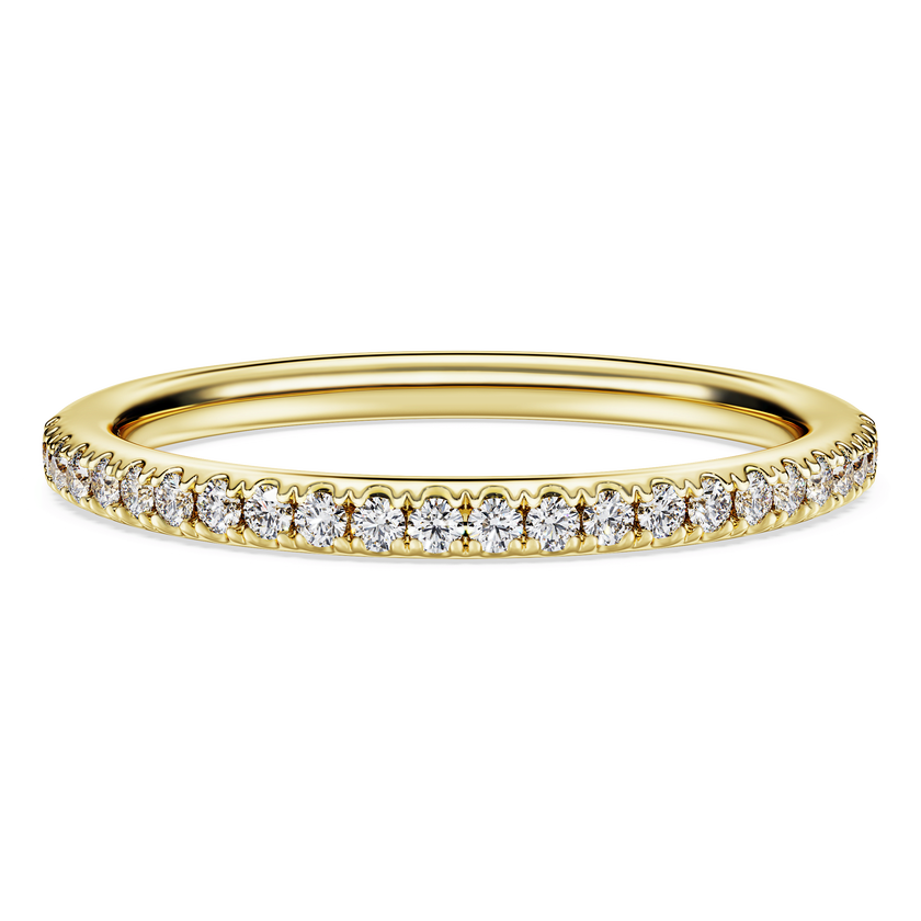 swarovski eternity band ring  laboratory grown diamonds 0 2 ct tw  18k yellow gold