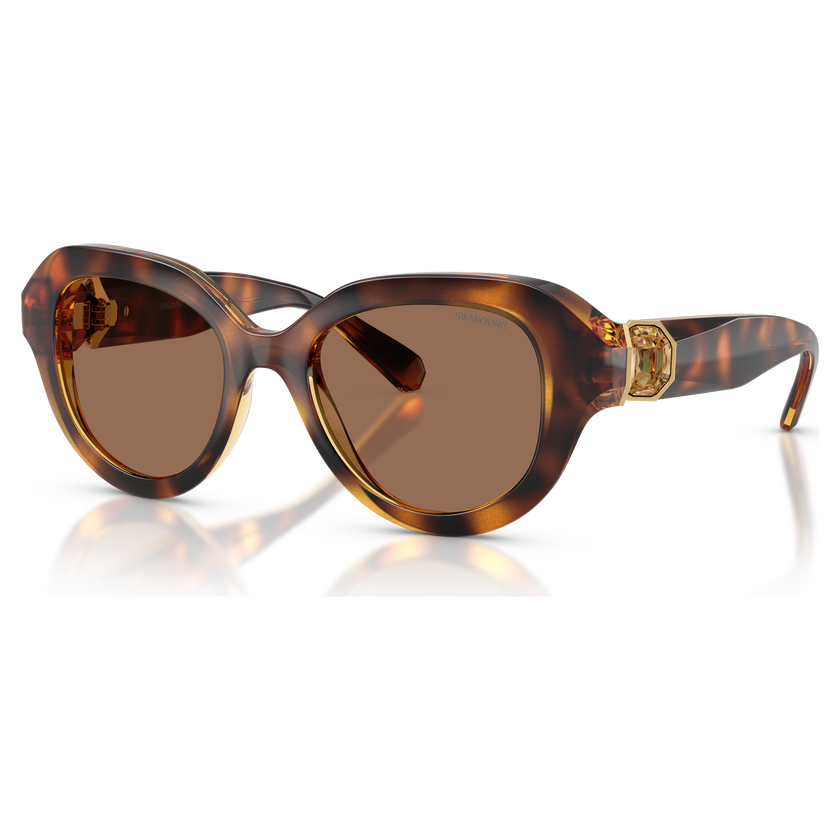 swarovski sunglasses  round shape  black