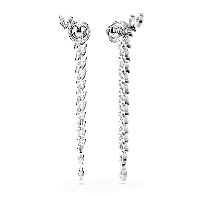 swarovski mesmera earrings  marquise cut  white  rhodium plated