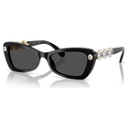 swarovski sunglasses  rectangular shape  sk6033  black
