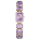 swarovski watch  octagon cut bracelet  purple  champagne gold tone finish