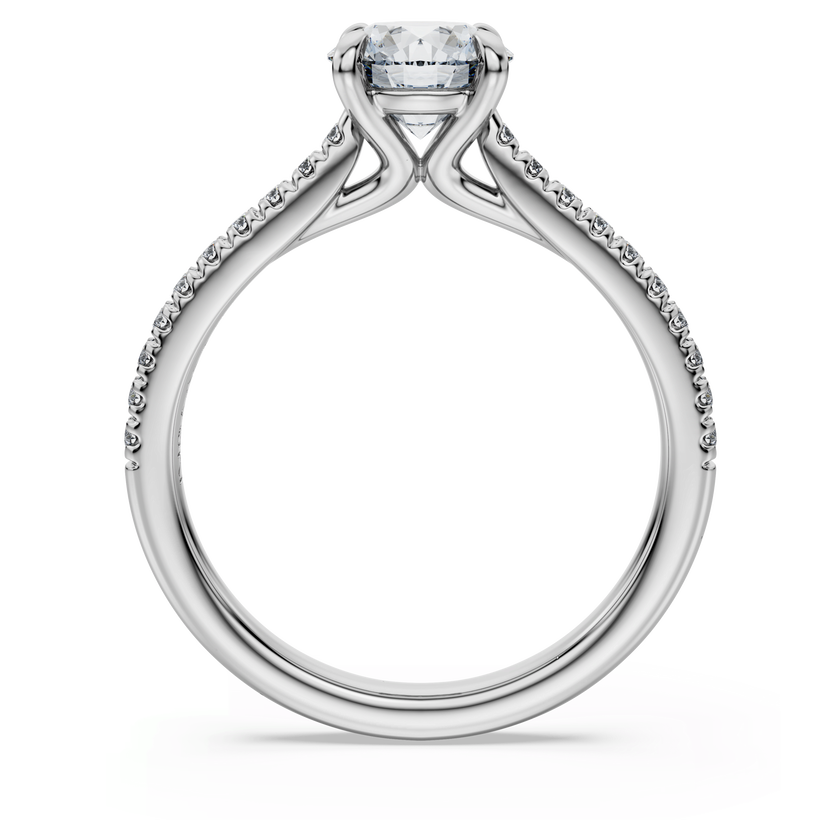 swarovski eternity solitaire ring  laboratory grown diamonds 1 2 ct tw  18k white gold