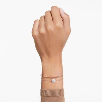 swarovski sublima bangle  white  18k rose gold finish
