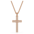swarovski insigne pendant  cross  white  18k rose gold finish