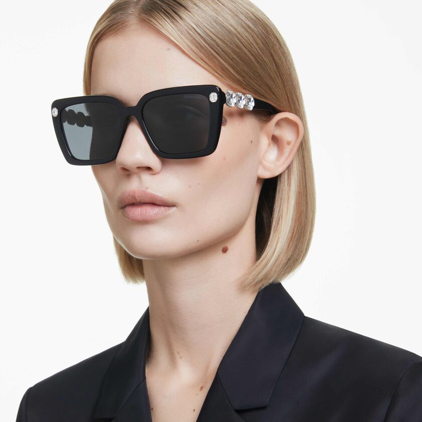 swarovski sunglasses  square shape  sk6032  brown