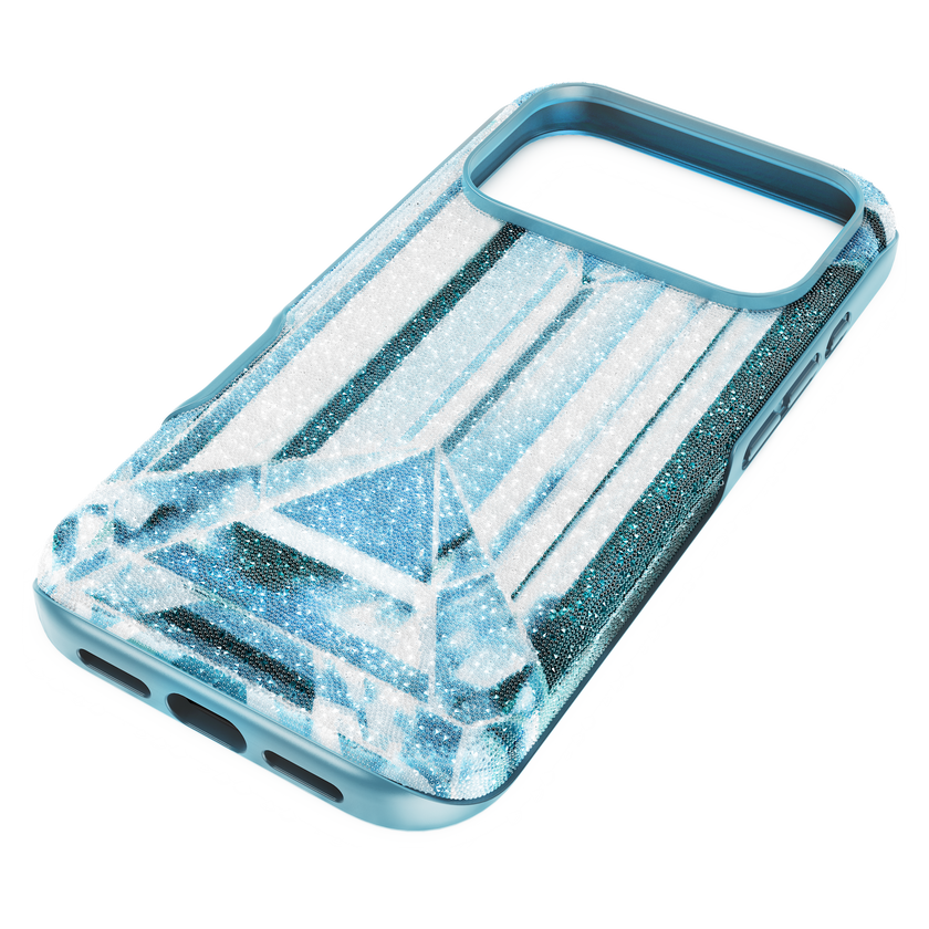 swarovski high smartphone case  crystal effect  iphone  17 pro  blue