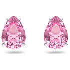Gema stud earrings, Pink, Rhodium plated