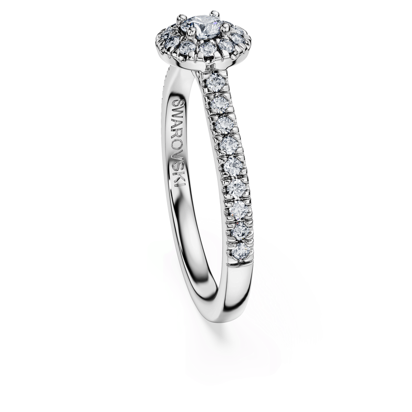 swarovski eternity halo solitaire ring  laboratory grown diamonds 0 45 ct tw  sterling silver