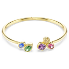 swarovski imber bangle  mixed cuts  multicolored  18k gold finish