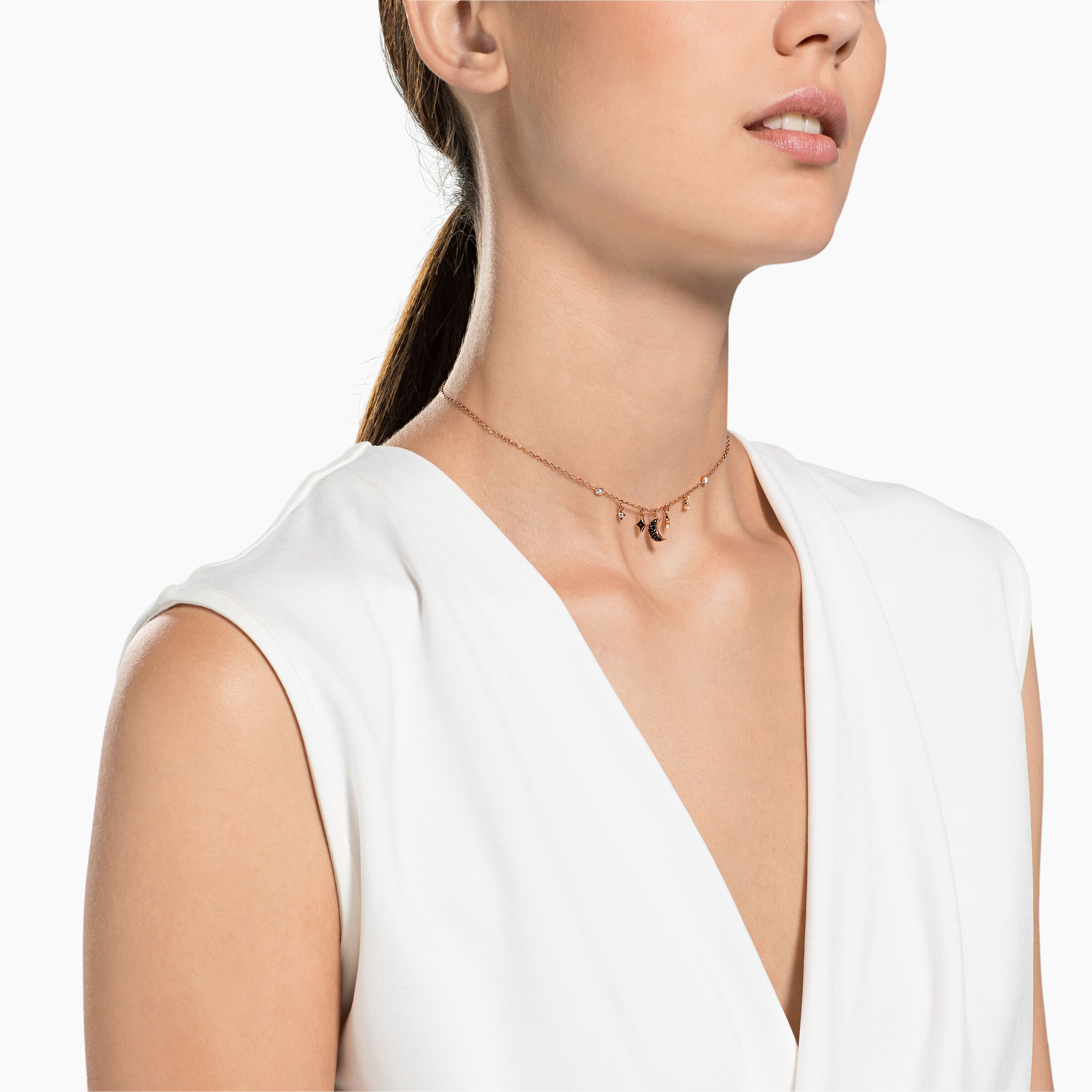 Swarovski duo moon earrings discount