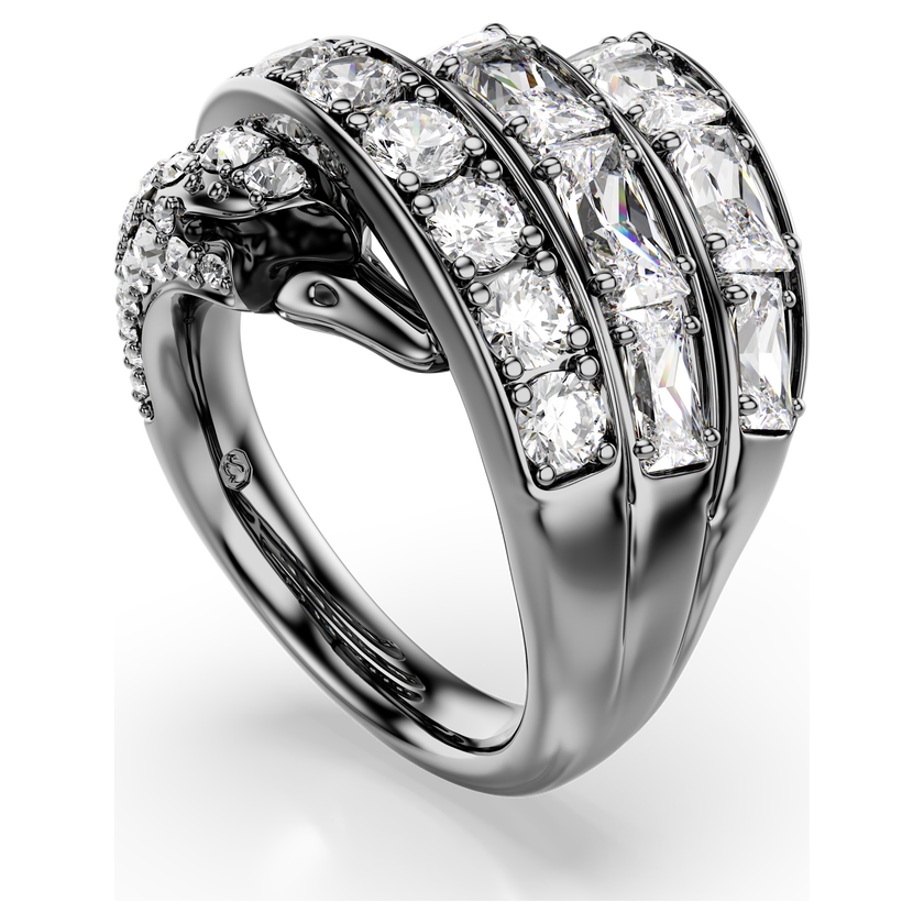 swarovski the vienna collection ring  swan  white  ruthenium plated