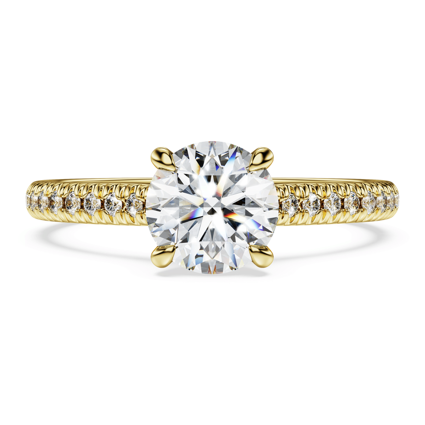 swarovski eternity solitaire ring  laboratory grown diamonds 1 2 ct tw  round cut  18k yellow gold