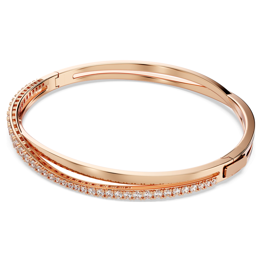 swarovski hyperbola bracelet  white  rose gold tone plated