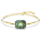swarovski sublima bangle  octagon cut  green  18k gold finish