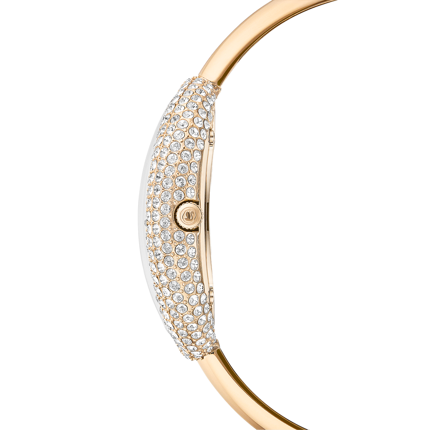 swarovski imber bangle watch  swiss made  metal bracelet  gold tone  champagne gold tone finish