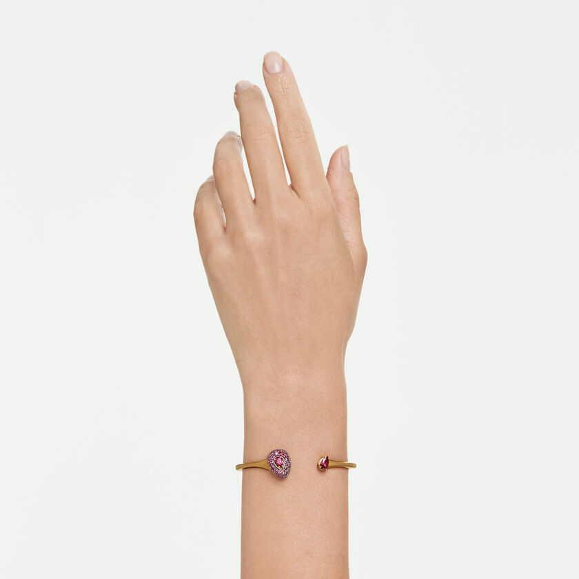 swarovski sublima bangle  pear cut  red  18k gold finish