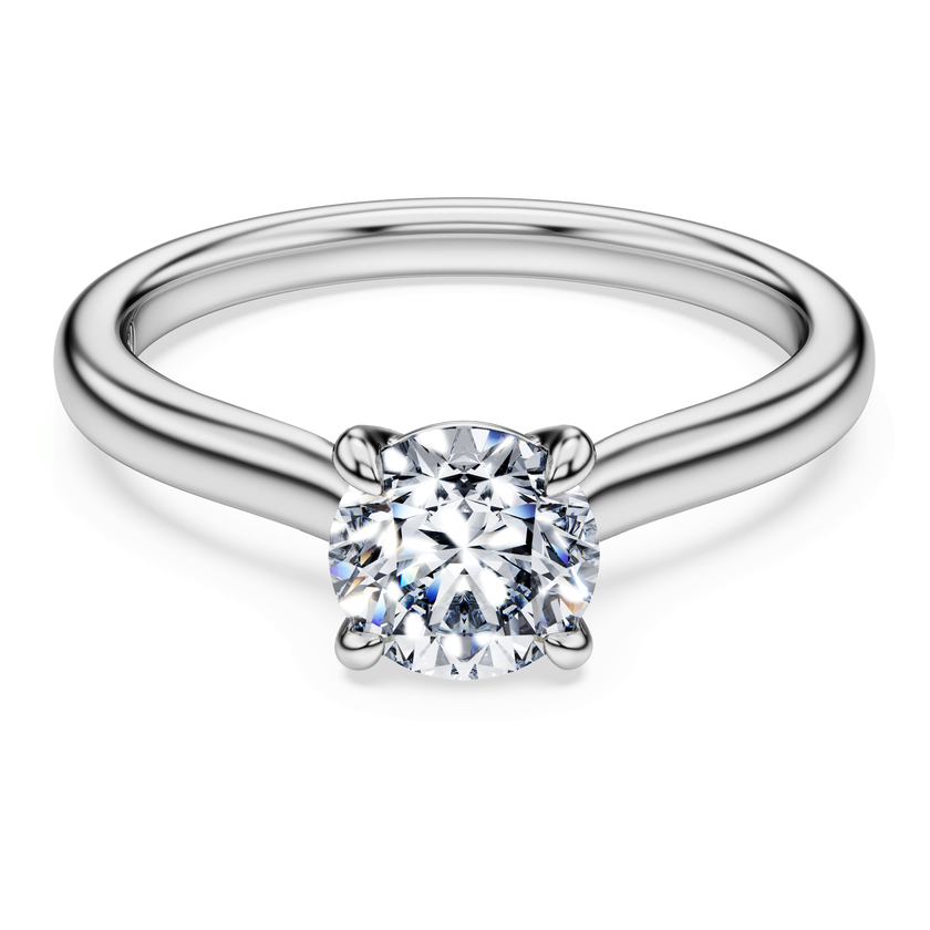 swarovski eternity solitaire ring  laboratory grown diamonds 1 ct tw  round cut  18k white gold
