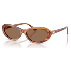 swarovski sunglasses  oval shape  sk6069  havana