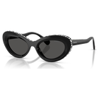 swarovski sunglasses  cat eye shape  sk6061u  black